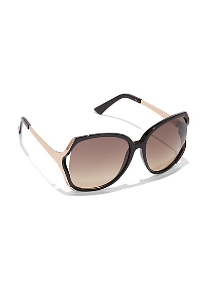 Plus Size Round Oversized Black Sunglasses - Fashion To Figure