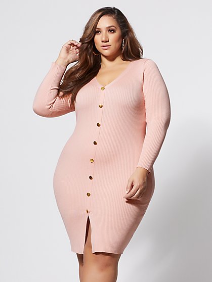 Plus Size Sabina Sweater Bodycon Dress - Fashion To Figure