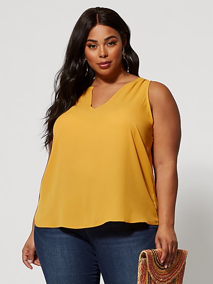 Plus Size Sabra Hi-Lo Tank - Fashion To Figure