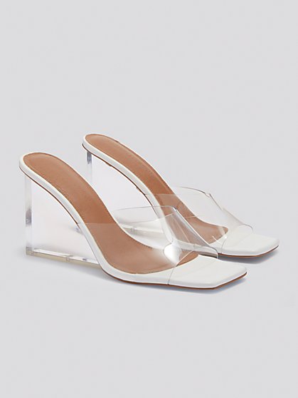 Plus Size Sacran Clear Wedge Sandals - Gabrielle Union x FTF - Fashion To Figure