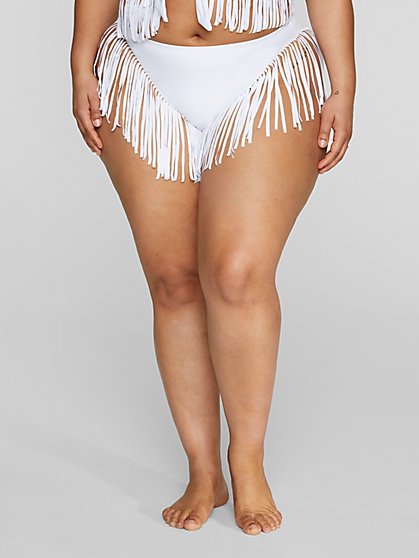 Plus Size Serena Fringe Bikini Bottom - Fashion To Figure