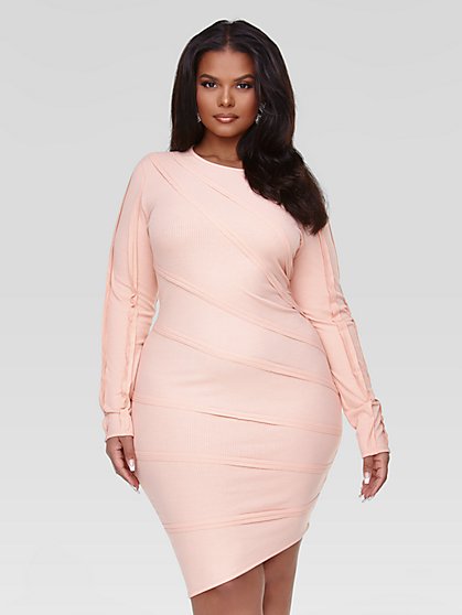 Plus Size Shanna Seam Detail Bodycon Dress - Fashion To Figure