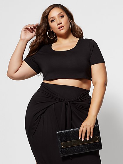 Plus Size Shawnee Crop Top - Fashion To Figure
