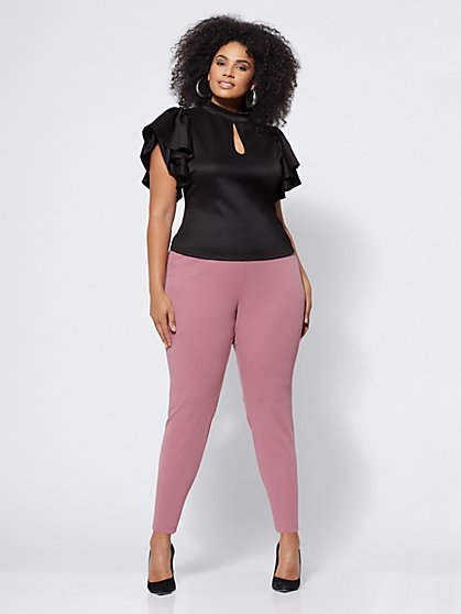 Plus Size Sheila Pintuck Jogger Pants - Fashion To Figure