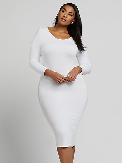 all white plus size sundress