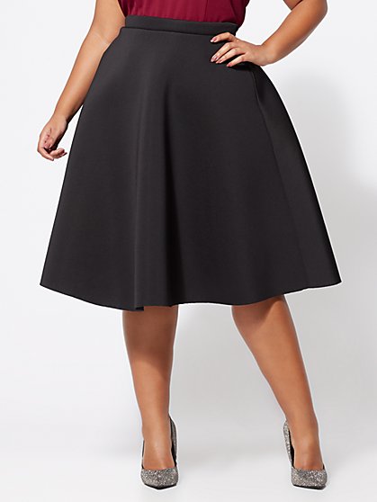 Plus Size Simone Flare Skirt - Fashion To Figure