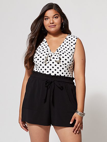 Plus Size Sophie Polka-Dot Tank Top - Fashion To Figure