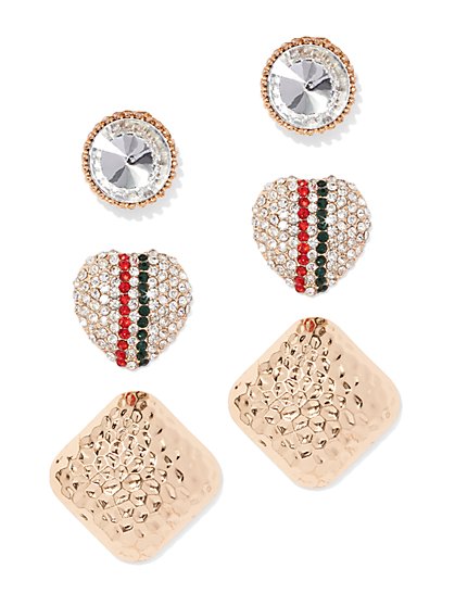 Plus Size Statement Stud Earring Set - Fashion To Figure