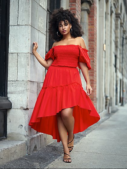 fashion to figure red dress