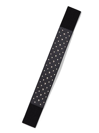 Plus Size Studded Stretch Belt - Fashion To Figure