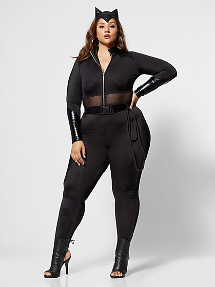 Plus Size Super Villain Catsuit Costume - Fashion To Figure