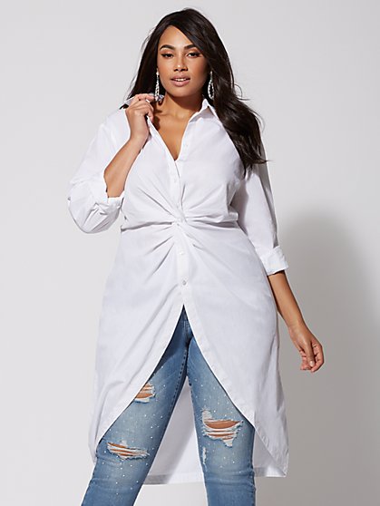 Plus Size Taylor Twist-Front Tunic - Fashion To Figure