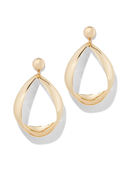 Plus Size Tear Drop Hoop Earring - Fashion To Figure