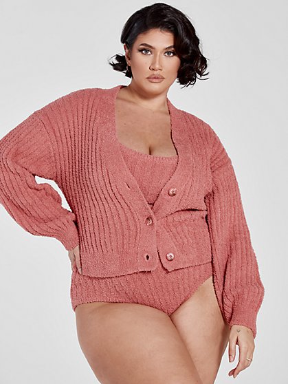 Plus Size The Cuddle Ribbed Knit Cardigan - Fashion To Figure