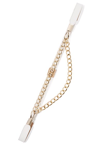Plus Size Thin Gold-Tone Chain Belt - Fashion To Figure