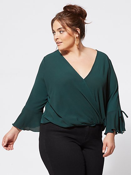 Plus Size Tokyo Ruffle Blouse - Fashion To Figure