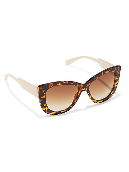 Plus Size Tortoise Cat Eye Sunglasses - Fashion To Figure