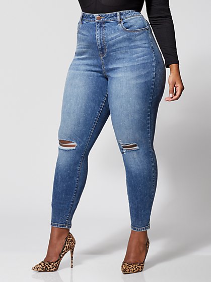 Plus Size Ultra High-Rise Skinny Jeans - Fashion To Figure