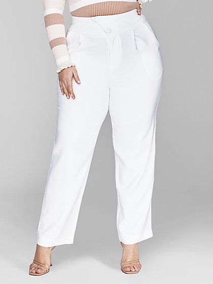 Plus Size Valentina Crossover Waist Pants - Fashion To Figure