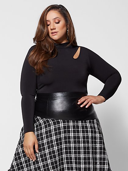 Plus Size Valeria Cut-Out Detail Top - Fashion To Figure