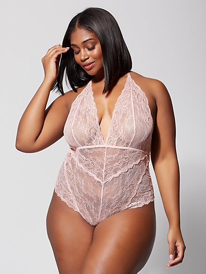 Plus Size Vivienne Lace Lingerie Bodysuit - Fashion To Figure