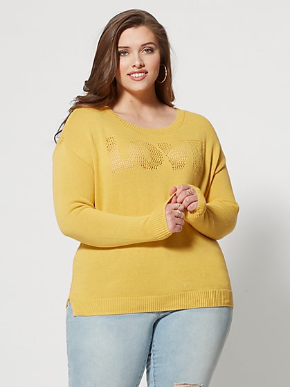 Plus Size Willow Love Pullover Sweater - Fashion To Figure