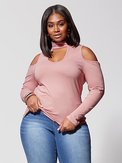 Plus Size Wren Cold-Shoulder Top - Fashion To Figure