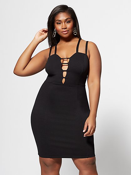 Plus Size Yvette Cut-Out Detail Bodycon Dress - Fashion To Figure